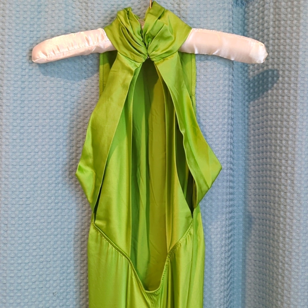 EUC XS Silk Maison halter neck maxi dress - Picture 7 of 10
